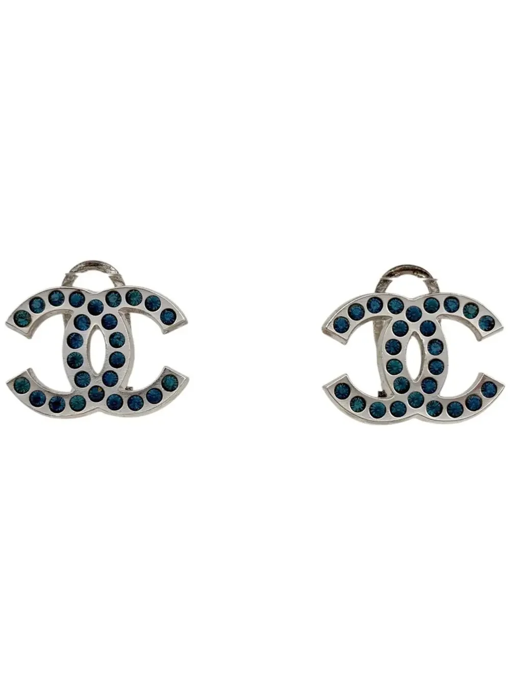 Chanel Cc Logo Clip-On Earrings Silver- #327523C64B
